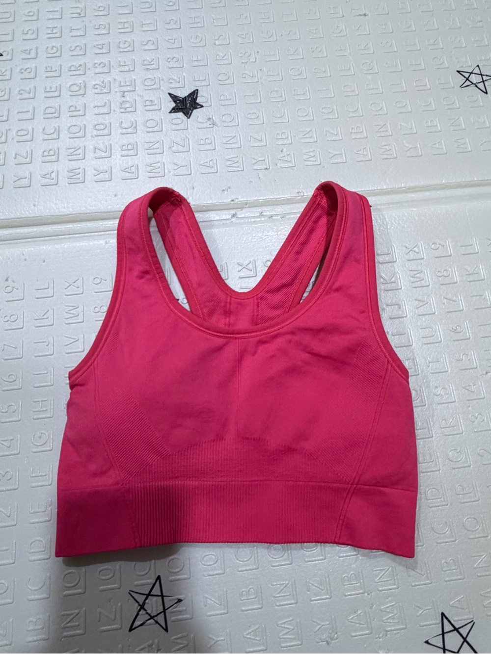 Women's Pink Seamless Sports Bra Crop Top